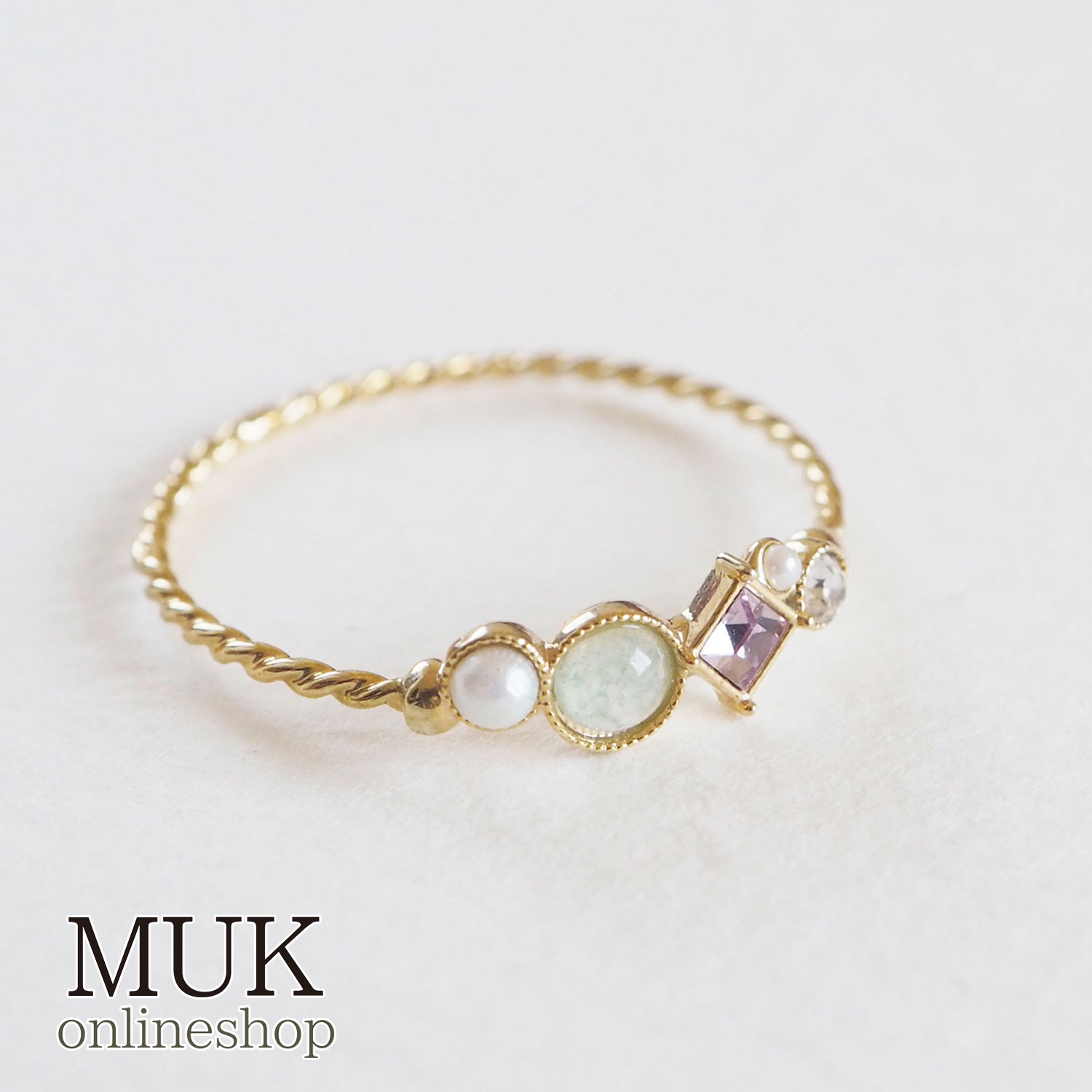 楽天市場】天然石 リング 指輪 11号 #11 ムーンストーン ローズ