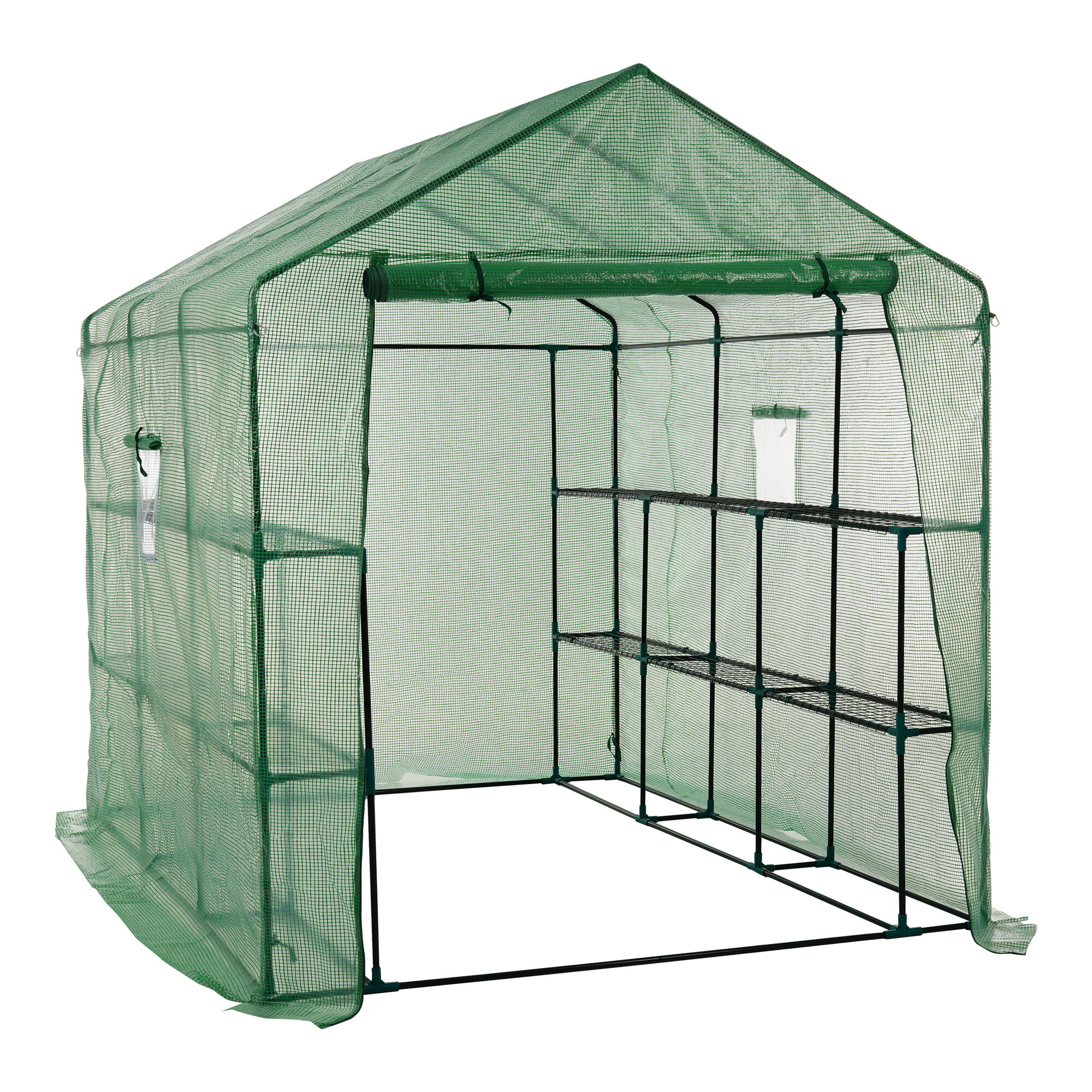 楽天市場】ビニール温室 大型 カバー付き200*236*336CM 温室 左右2段