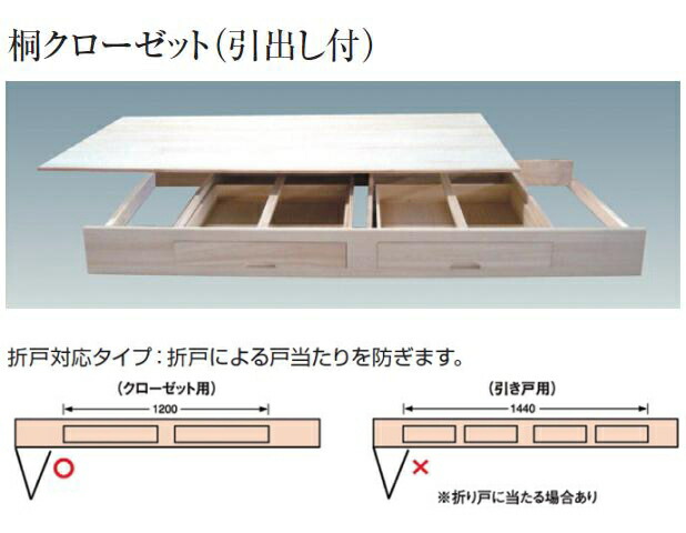 楽天市場】総桐無垢材 押入れ中段 引き出し付(鍵付) 間口1900