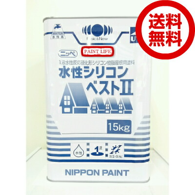 【送料無料】日本ペイントニッペ水性シリコンベスト2各色　15kg｜ペイントライフ店