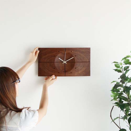 旭川手工芸品 Arms 細工所アームズ Shade Clock シェイドクロック 国産手工芸品 木製 掛時計 ウォール中毒者 北海道タモ