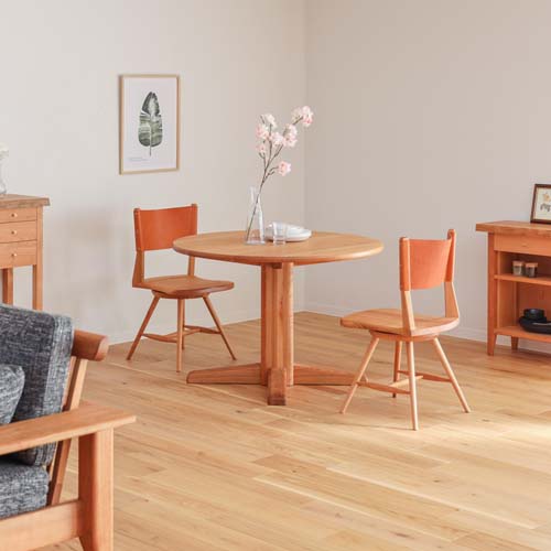 飛騨家具 ARTS CRAFT JAPAN アーツクラフトジャパン BAOBAB バオバブ丸テーブル 国産家具 無垢 ダイニングテーブル 丸テーブル|MUKU工房(家具&クラフト)