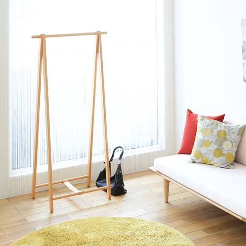 旭川家具 cosine コサイン ドレスラック 国産家具 無垢 コートハンガー ウォールナット メープル 北海道タモ|MUKU工房(家具&クラフト)