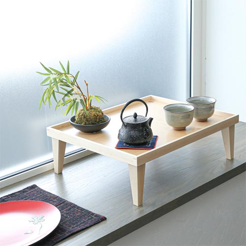 旭川家具 cosine コサイン お月見トレー 国産クラフト 木製 トレー ウォールナット メープル｜ＭＵＫＵ工房（家具＆クラフト） 17,666円
