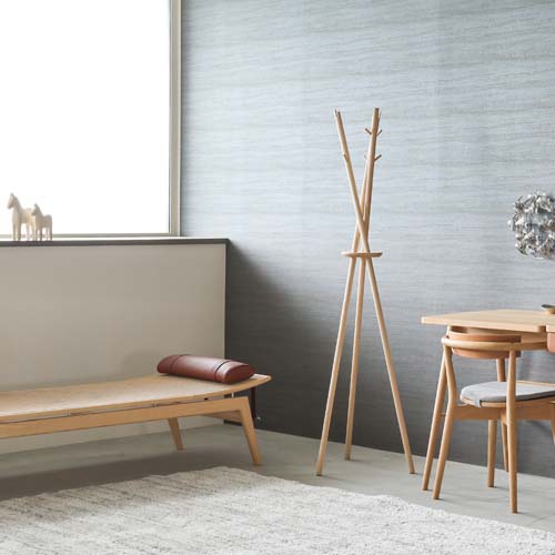 旭川家具 cosine コサイン Tepee ティピー コートスタンド 国産家具 無垢 コートハンガー 北海道タモ｜ＭＵＫＵ工房（家具＆クラフト）