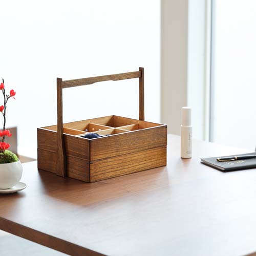 江戸指物 重ね手付盆 伝統工芸品 小物入れ｜ＭＵＫＵ工房（家具＆クラフト）