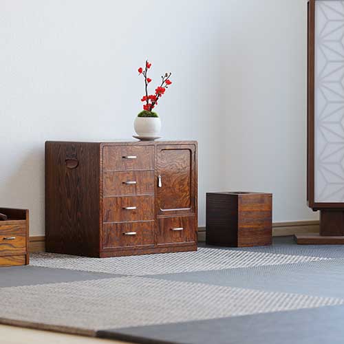 楽天市場】（九月☆特売品） 江戸指物師 渡辺可映作 仙翁棚 溜塗 大