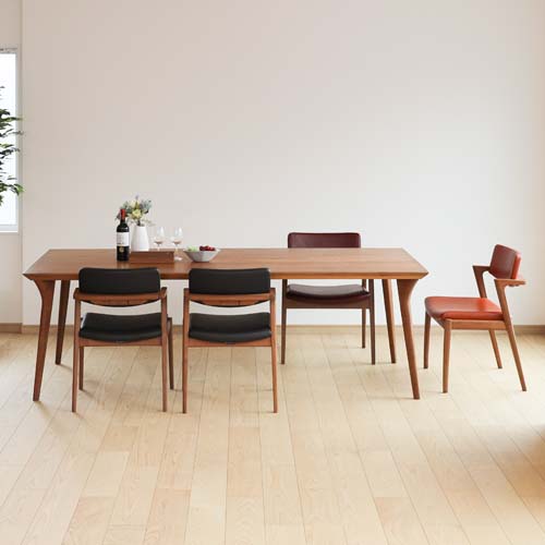 徳島家具 Fuji furniture 冨士ファニチア koti コティ ダイニングテーブル 国産家具 無垢 ダイニングテーブル オーク ウォールナット チェリー