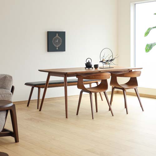 徳島家具 Fuji furniture 冨士ファニチア nagi ナギ アームチェア 板座 国産家具 無垢 ダイニングチェア アームチェア オーク ウォールナット チェリー｜ＭＵＫＵ工房（家具＆クラフト）