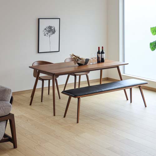 徳島家具 Fuji furniture 冨士ファニチア nagi ナギ ダイニングテーブル 国産家具 無垢 ダイニングテーブル オーク ウォールナット チェリー｜ＭＵＫＵ工房（家具＆クラフト）