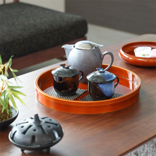 飛騨春慶 福壽漆器店 宗寛盆 伝統工芸品 木製 トレー｜ＭＵＫＵ工房（家具＆クラフト）