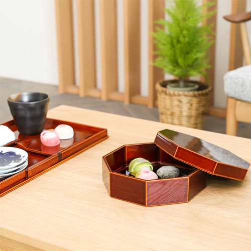 飛騨春慶 元田塗師細工 末広御菓子器 言い慣わし芸術品 木製 どんぶり鉢