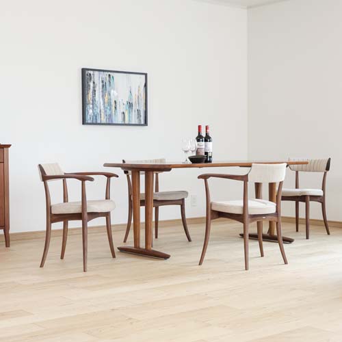 楽天市場】アームチェア ダイニングチェア LDチェア 国産 布座 ビーチ