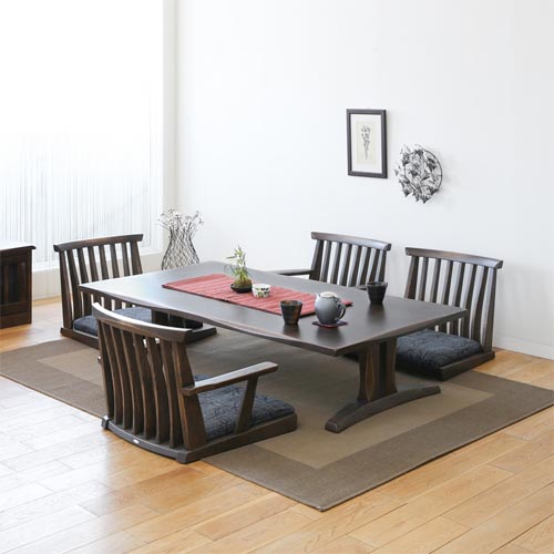 飛騨調度品 ibata interior イバタインテリア 木楽 座卓 帆立脚 国産調度品 醇乎たる 昼御飯一覧表