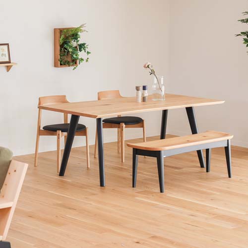 飛騨家具 ibata interior イバタインテリア ritz リッツ テーブル 木脚 国産家具 無垢 ダイニングテーブル レッドオーク|MUKU工房(家具&クラフト)