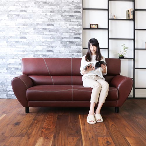 旭川調度品 MIYATA 宮田実業 LINDA リンダ 国産調度品 純一無雑 長いす 組みあわせるなめし革
