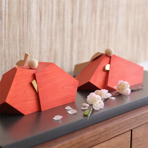 旭川手工芸品 T.MOTOI T.モトイ HINANINGYO ヒナニンギョウ MHI-06  国産手工芸品 木製 雛人形 パウダーコンパクト 今めかしい