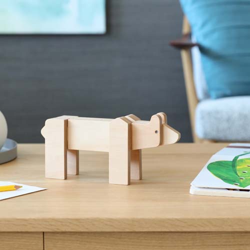 旭川手工芸品 PLYWOOD laboratory プライウッドラボラトリー Animal Puzzle アニマルパズル クマ 国産手工芸品 木製 手あそび
