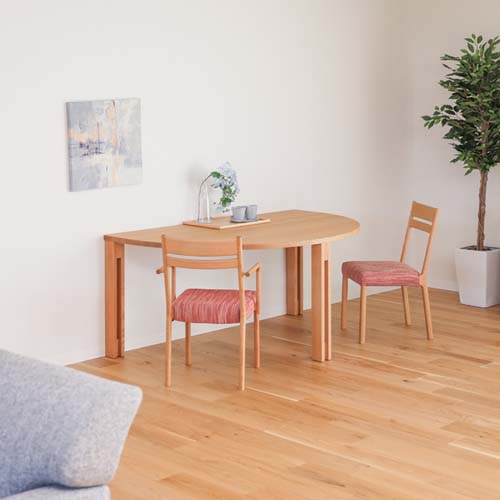 楽天市場】飛騨産業 森のことば ダイニングテーブル 半月形 半円形