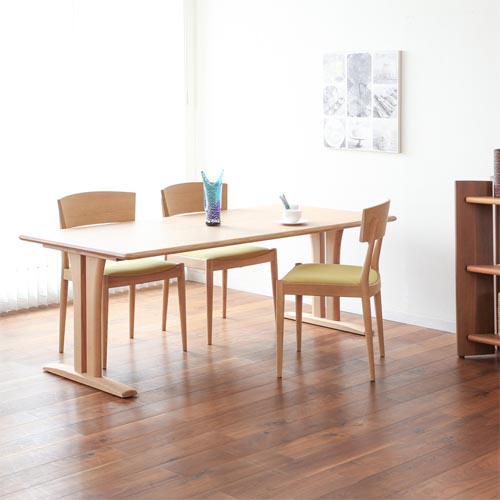 飛騨家具 shirakawa シラカワ RAPT ラプト ダイニングテーブル 2本脚 国産家具 無垢 ダイニングテーブル レッドオーク ウォールナット メープル チェリー