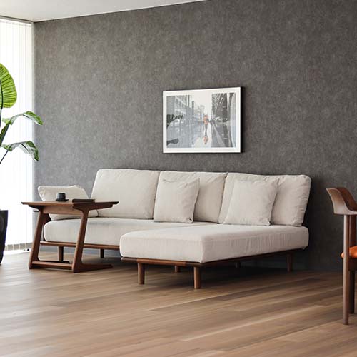 飛騨調度品 shirakawa シラカワ Tresrapt トレスラプト カウチソファ 国産調度品 醇乎たる カウチソファ 赤いことオーク材 ウォール中毒者 織り地 むすび付けるなめし革 本革