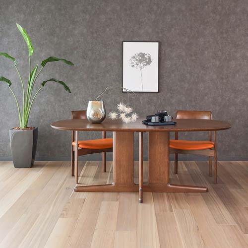 飛騨家具 shirakawa シラカワ tresrapt トレスラプト ダイニングテーブル 国産家具 無垢 ダイニングテーブル 丸テーブル レッドオーク｜ＭＵＫＵ工房（家具＆クラフト）