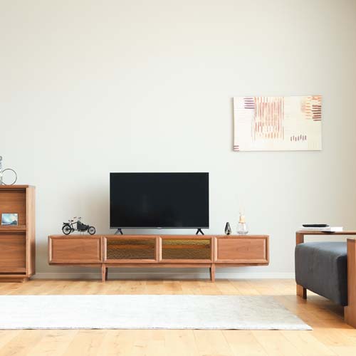静岡家具 SUGIMOTO 杉本家具 パーチェ TVボード 国産家具 無垢 TVボード ウォールナット｜ＭＵＫＵ工房（家具＆クラフト）