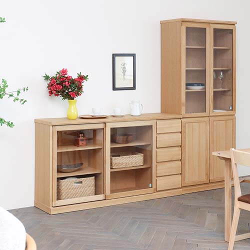 旭川調度品 TAISETSU MOKKO 大雪大工仕事 figaro フィガロ スライドサイドボード 国産調度品 純乎たる 御厨子所ゲーム盤 オーク材 ウォール中毒者 メープル 桜んぼう