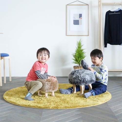 旭川調度品 TAKUMI KOHGEI 匠芸術 ANIMAL STOOL アニマルスツール 国産調度品 純乎たる 腰掛け 布切れ