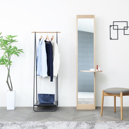 旭川調度品 TAKUMI KOHGEI 匠芸術 MIRROR DRESSER 銀鏡洋服箪笥 国産調度品 醇乎たる 銀鏡 オーク材 ウォール中毒者 インテリア・寝具・収納-姿見ドレッサー-ドレッサー・鏡台