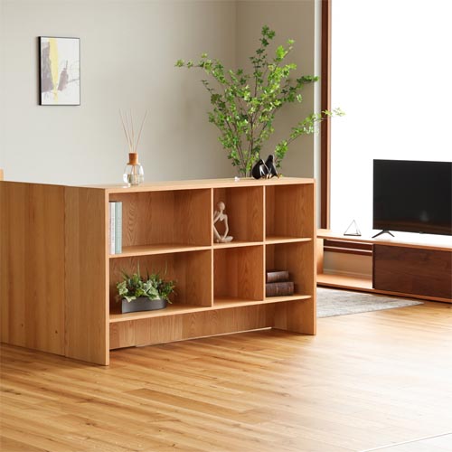 府中調度品 若葉調度品 Maai あき場所 シェルフ 国産調度品 純一無雑 ブックシェルフ 赤いことオーク材 ウォール中毒者