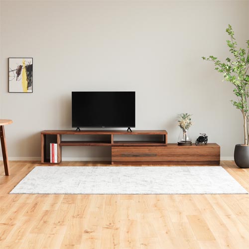 楽天市場】こだわりの詰まった木製テレビボードウォールナット材 157cm