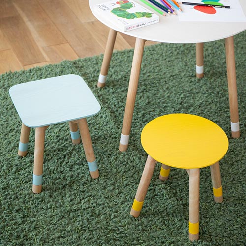 旭川家具 WOW ワオ PALAPELI パラペリ スツール 国産家具 無垢 こども家具｜ＭＵＫＵ工房（家具＆クラフト）