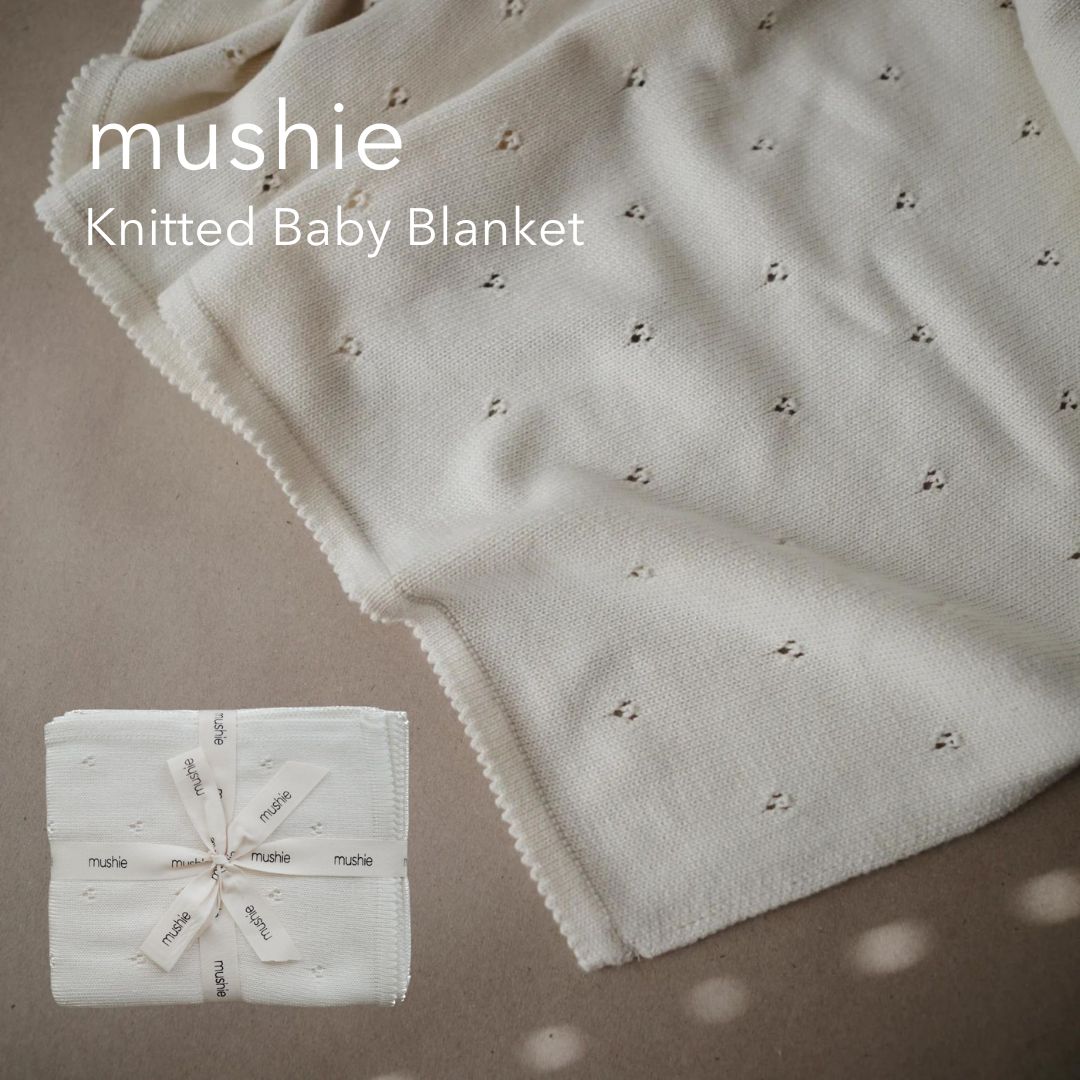 【楽天市場】【mushie】ムシエ ニットブランケット ホワイト organic knit blanket オーガニック コットン
