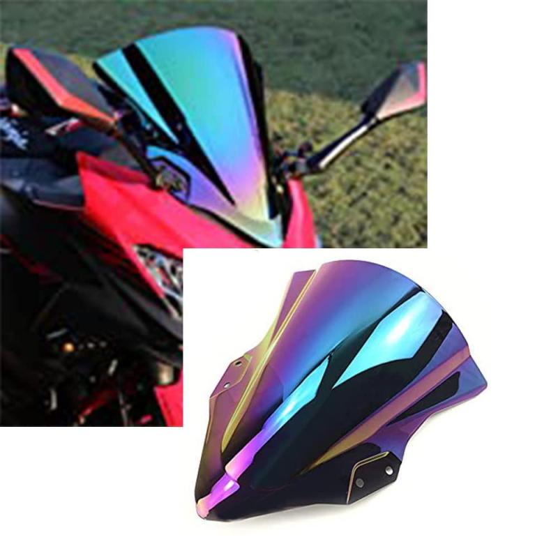 for ninja400 スクリーン に適しています オートバイの画面 for 忍者400 EX400 18-19歳 風防 フロントガラス (深いイリジウム)