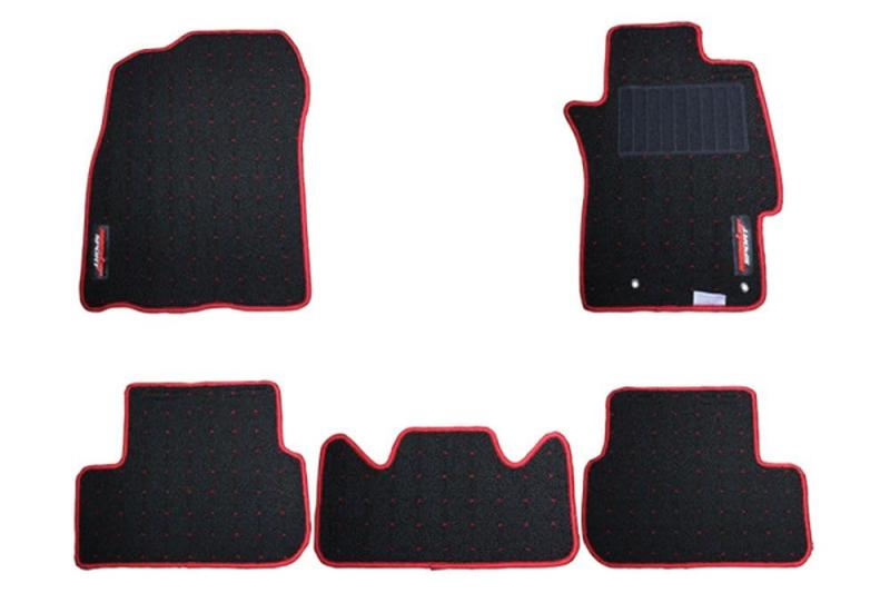 SPORT フロアマット ランサーEvo7~9/ランサーエボリューション7-9MR[CT9A/CT9W]用 EVO7 EVO8 EVO9 ブラック&times;レッド 310｜どしろショップ