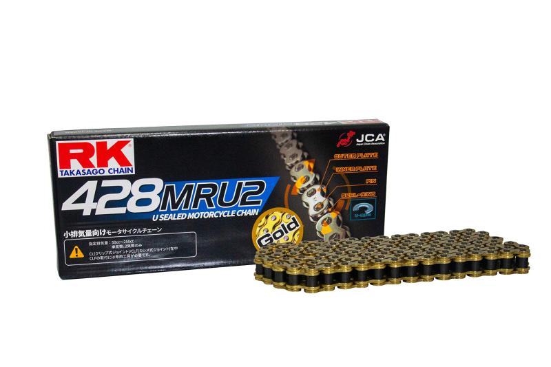 アールケー(RK) シールチェーン GC428MRU2 ゴールド140L クロスカブ、セロー225、GSX-R125等 GC428MRU2140|どしろショップ