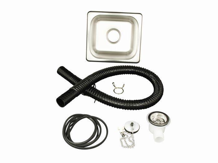 Rim(リム）DIY汎用商品 角型ステンレスミニミニシンクSET（キャンピングカー専用品）約外寸176&times;162ｘ高さ65mm｜どしろショップ