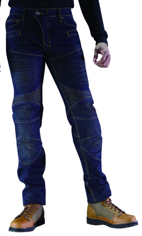バイク用 パンツ スーパーフィットKVデニムジーンズ DEEP INDIGO 2XL PK-718II オールシーズン向け プロテクター CE規格レベル2 ストレッチ素材