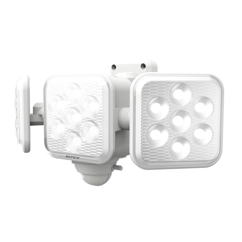 ムサシ(MUSHI) RITEX フリーアーム式LEDセンサーライト(×3灯) 「乾電池式」 LED-320 ホワイト