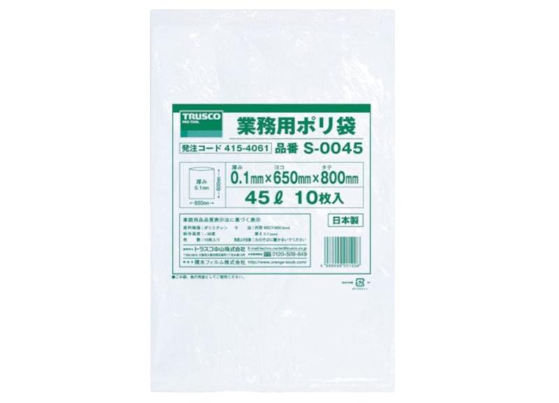 TRUS(トラスコ) 業務用ポリ袋0.1&times;300L 5枚入 S-0300｜どしろショップ