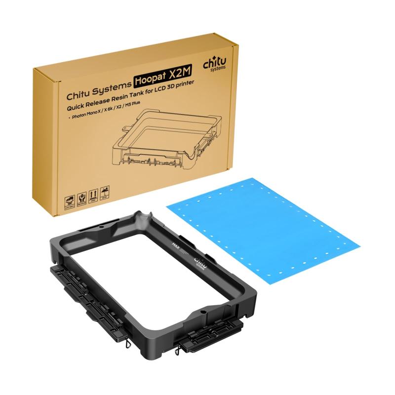 Chitu Systems Hoopat 3Dプリンター用クイックリリース レジンタンク、1分でフィルム交換可能、 Satn 2 /Satn 3 / Satn 3 Ultra 3Dプリンター用、PFAリリースライナー取り付け済み レジンバット|どしろショップ