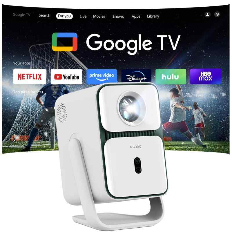 2025新規・小型・Android TV 11.0搭載 プロジェクター 500ANSI 1080P 4K対応 1.2:1 投影比率 短焦点 WiFi ブルートゥース chromecast 対応 10W HiFi スピーカー内蔵 オートフォーカス/全自動台|どしろショップ