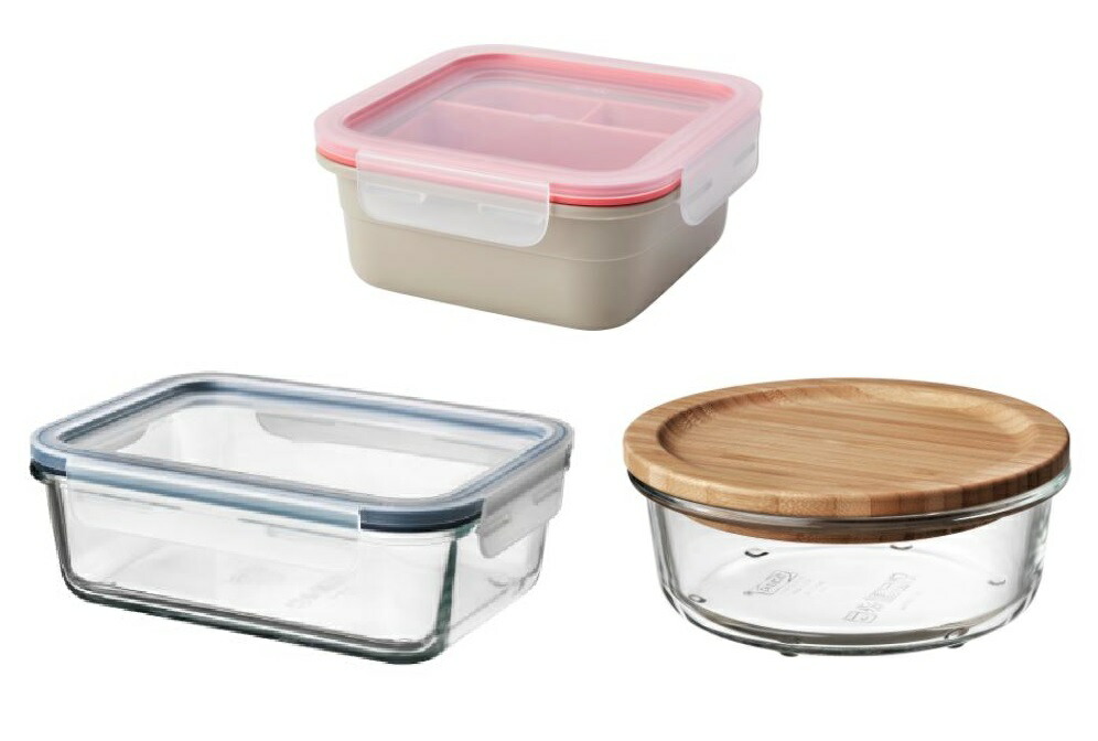 楽天市場 Ikea イケア 365 保存容器 ふた付き 丸形 ガラス 長方形 ガラス プラスチック 弁当箱 インサート付き 正方形 どしろショップ