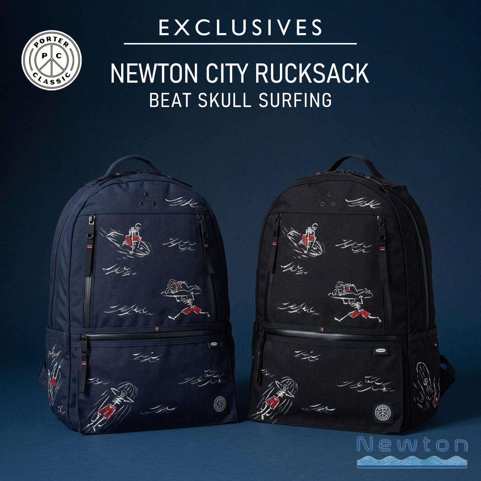 【Exclusives】 Porter Classic ポータークラシック バッグ バックパック リュック NEWTON CITY RUCKSACK ニュートン シティ リュックサック メンズ レディース 22L 軽量 大容量 ブランド 通勤 シンプル 日本製 MADE IN JAPAN ブラック ネイビー PC-050-3384