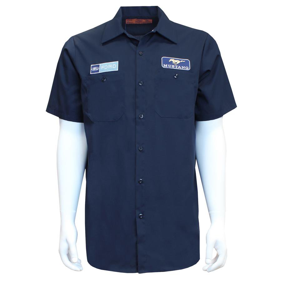 ジェラルド・r・フォード 細工物プルオーバー FORD Mustang Work shirt 置き目品 半袖プルオーバー
