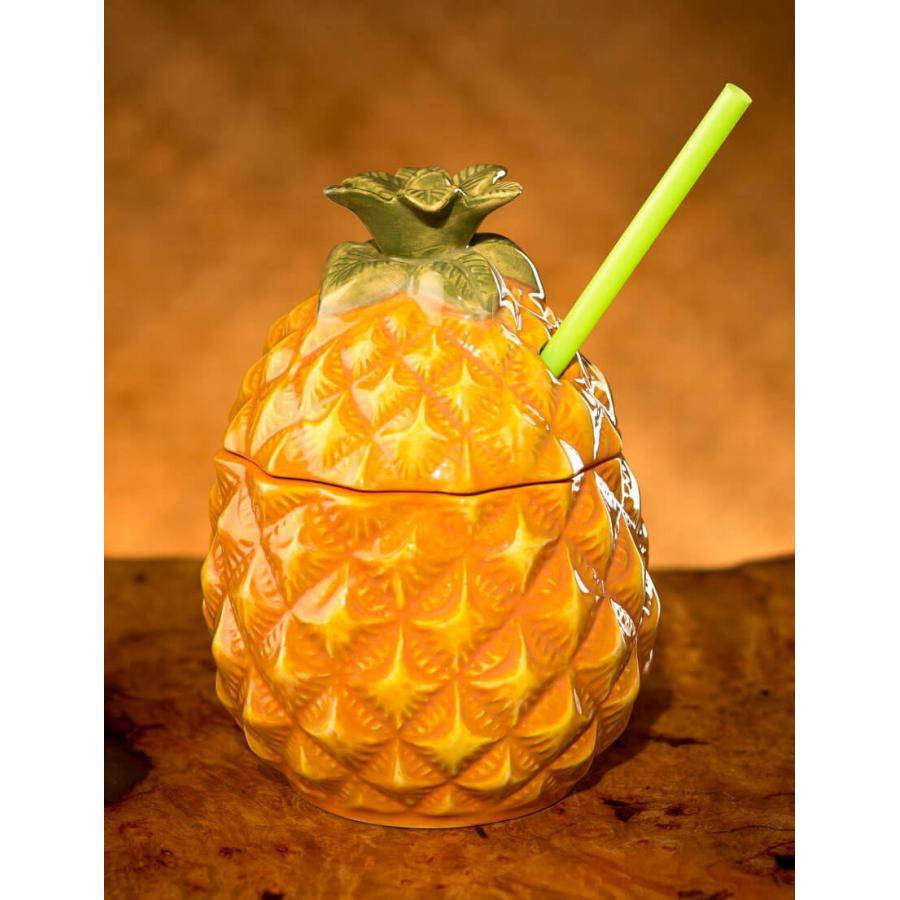 トレーダーヴィックス パイナップル ティキ マグカップ Trader Vic\u0027s PINEAPPLE W/LID Mug