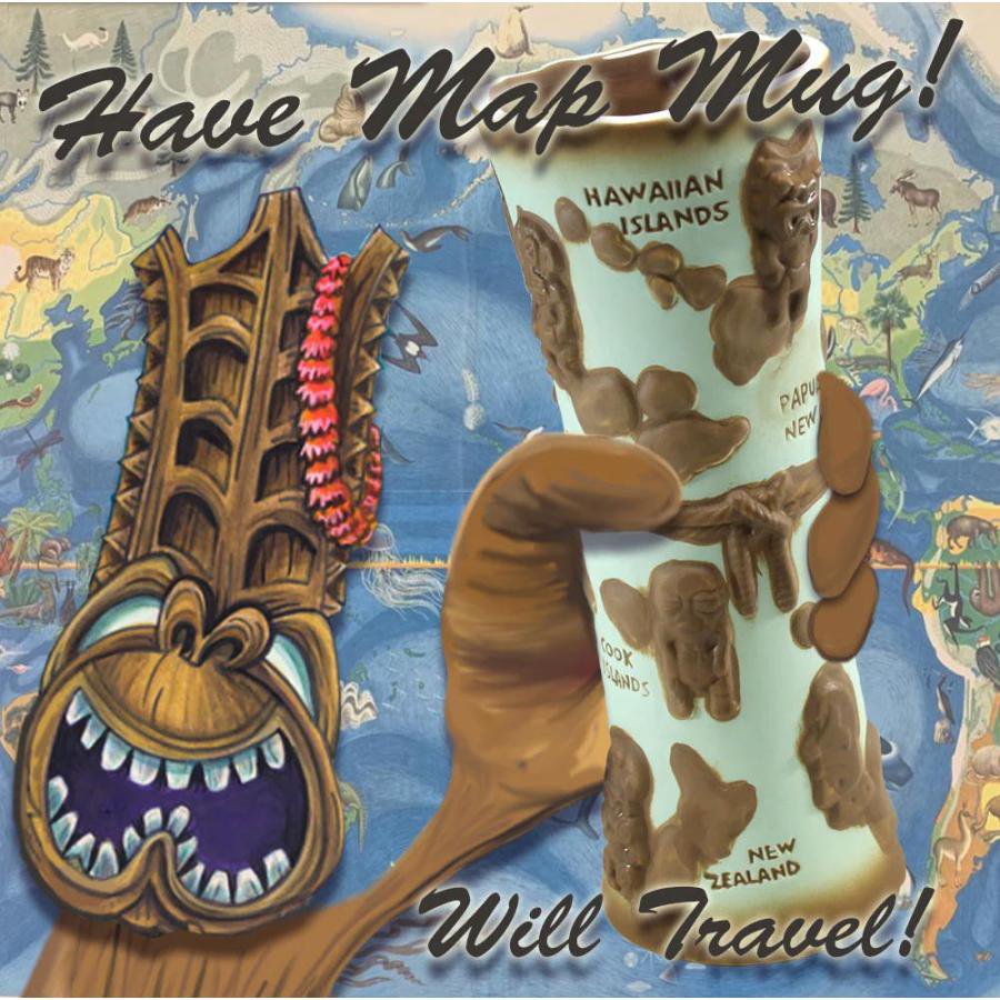 Tiki Farm ティキ 耕園 マグカップ DISCOVERY POLYNESIA MAP MUG by Ken Ruzic 雑貨