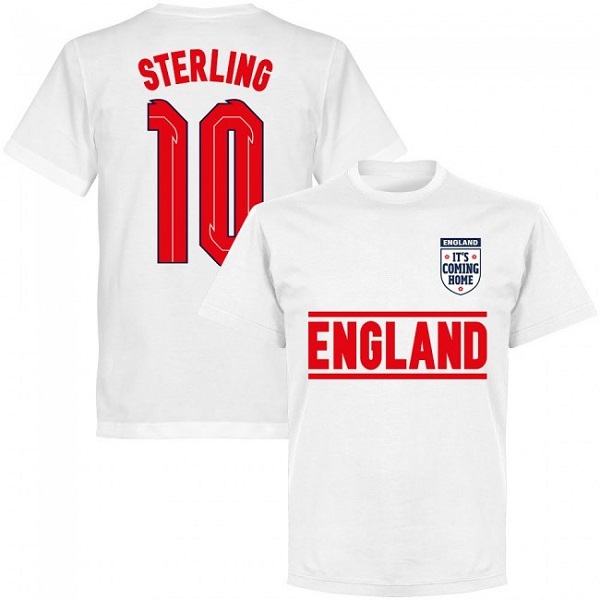 【予約RET06】 RE-TAKE イングランド代表 Team Ｔシャツ 10番 スターリング ホワイト 【サッカー/Sterling/England/ユーロ2020/欧州選手権】ネコポス対応可能