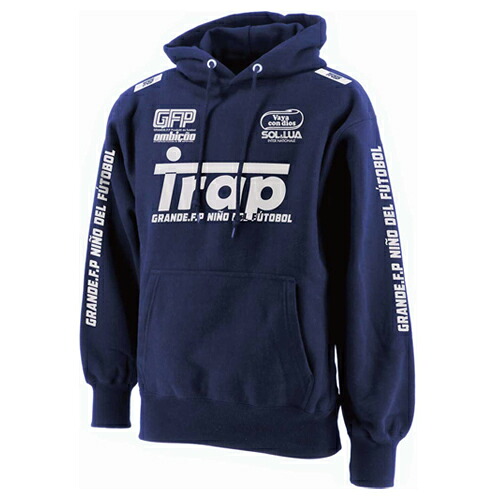 GFPH22401【GFP2021AW】 GRANDE FP Trap スウェットパーカー ネイビー x ホワイト 【グランデ/サッカー/フットサル/サポーター/トレーニング】